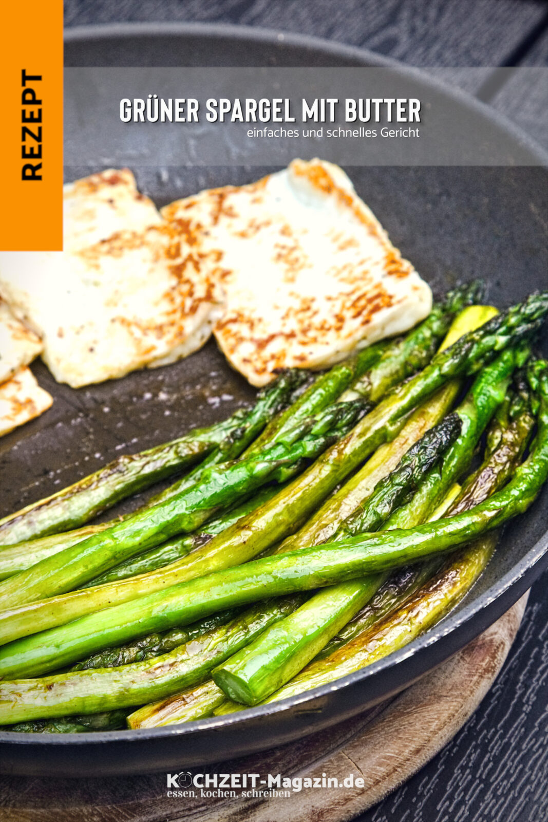 grüner Spargel mit Butter