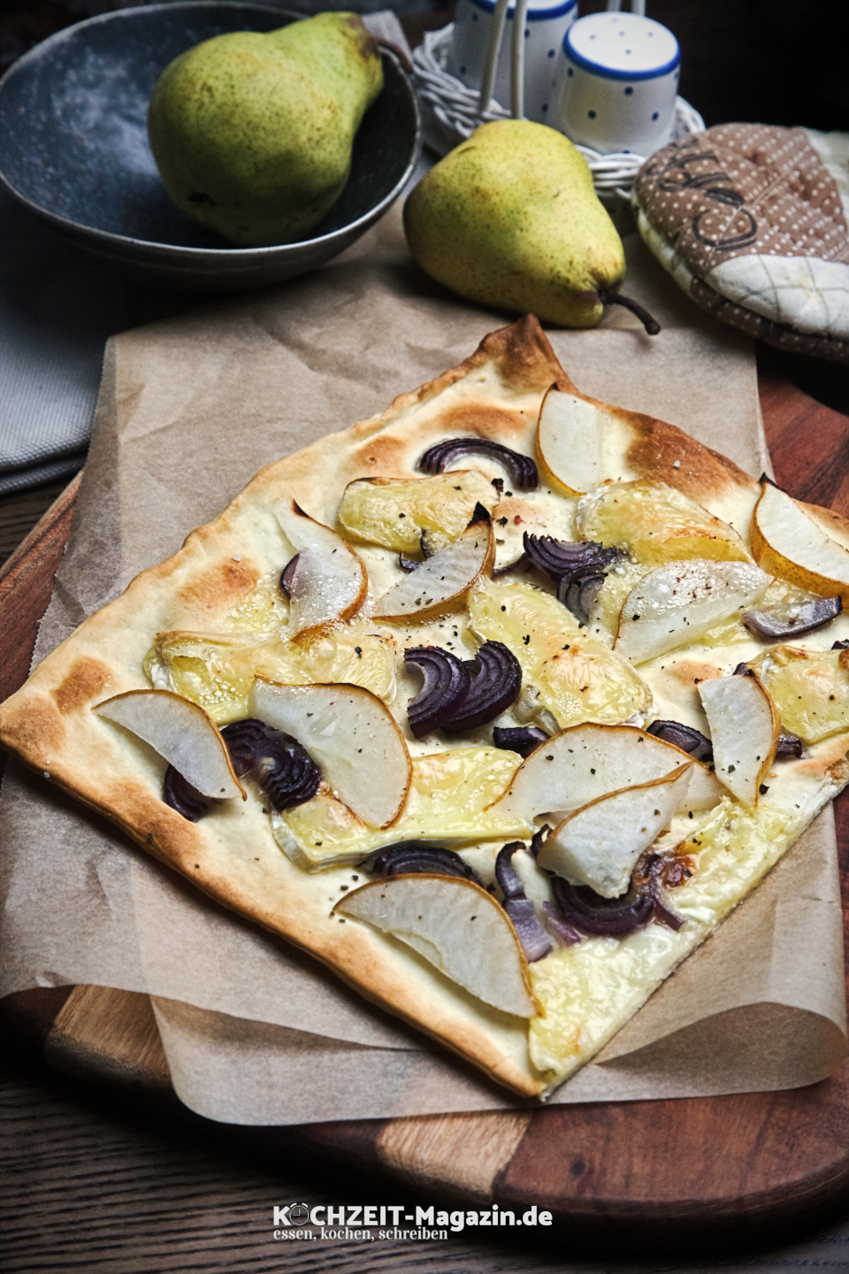 Flammkuchen Camembert Birne Abbildung 1 Flammkuchen Camembert Birne