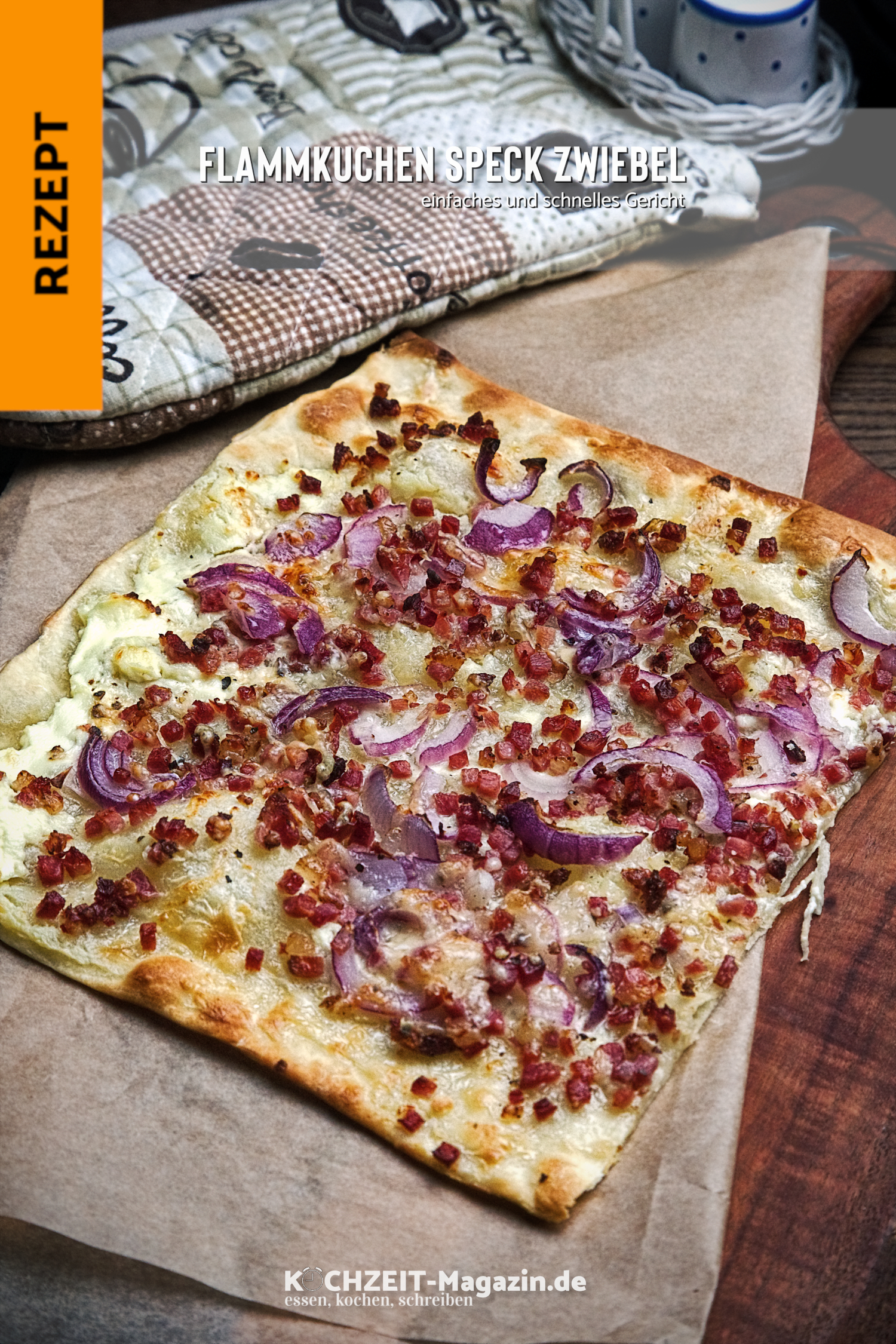 Flammkuchen Speck Zwiebel Flammkuchen klassisch