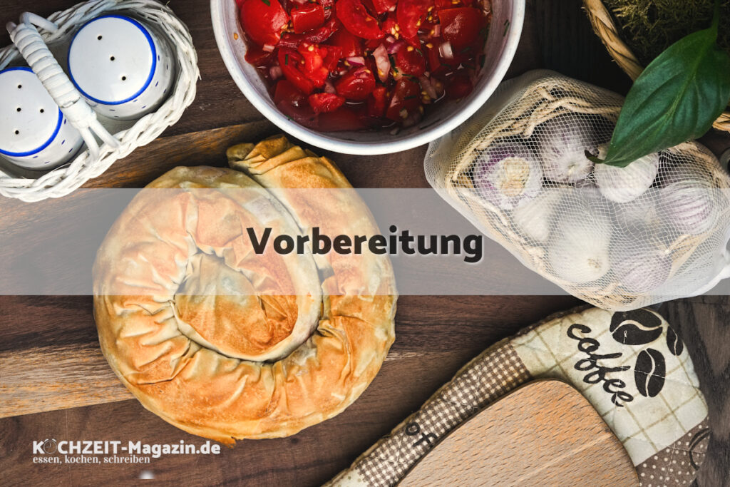 Gemüse Feta Börek Vorbereitung