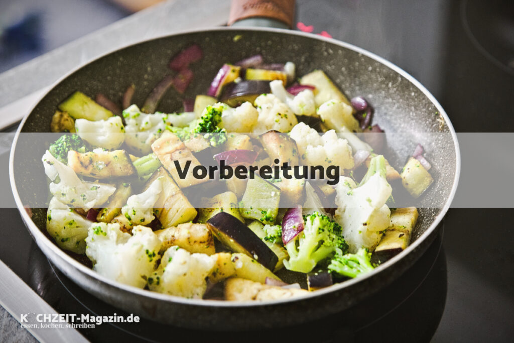 Gemüse Pfanne Vorbereitung