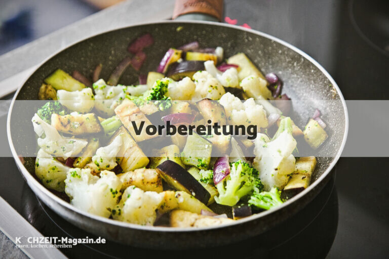 Gemüse Pfanne Vorbereitung