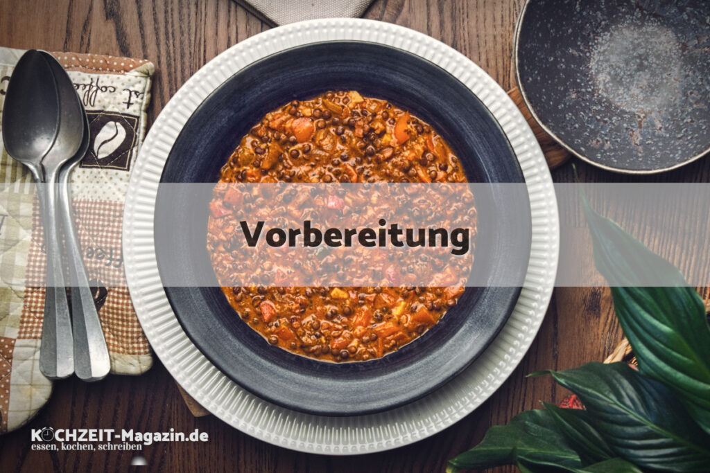 Linsenrisotto Vorbereitung