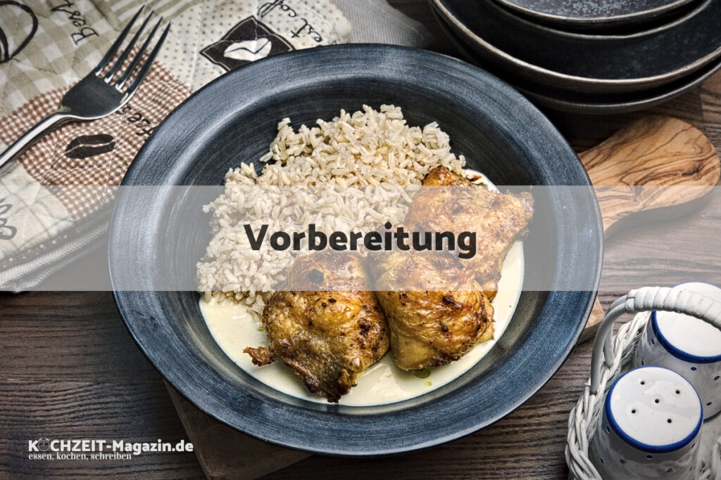 Pesto Huhn auf Zitrussoße Vorbereitung