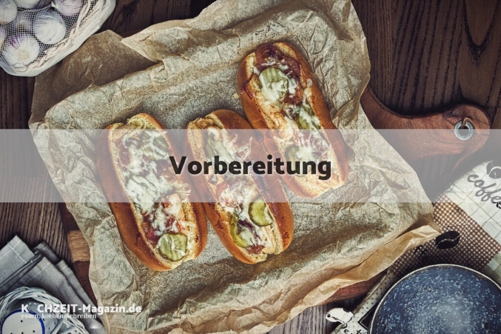 Philly Cheese Chicken Vorbereitung