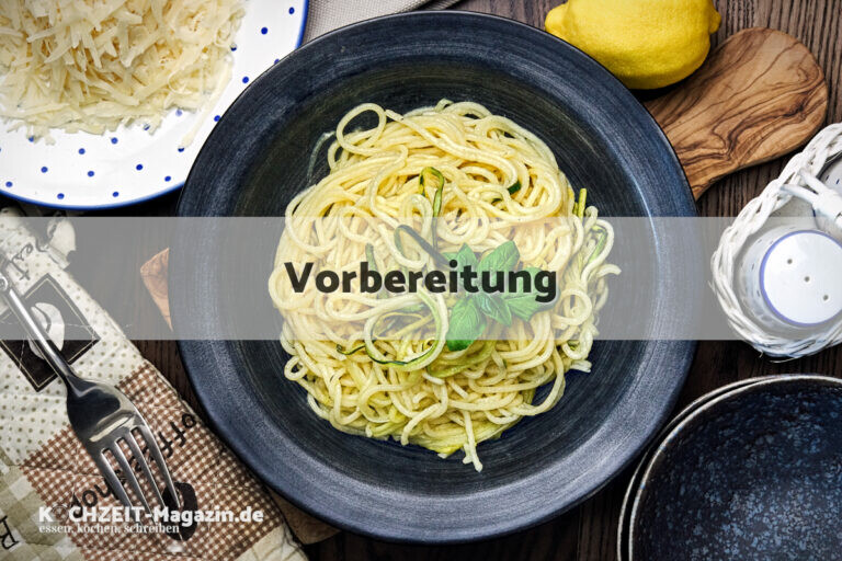 Zitronen Spaghetti Vorbereitung