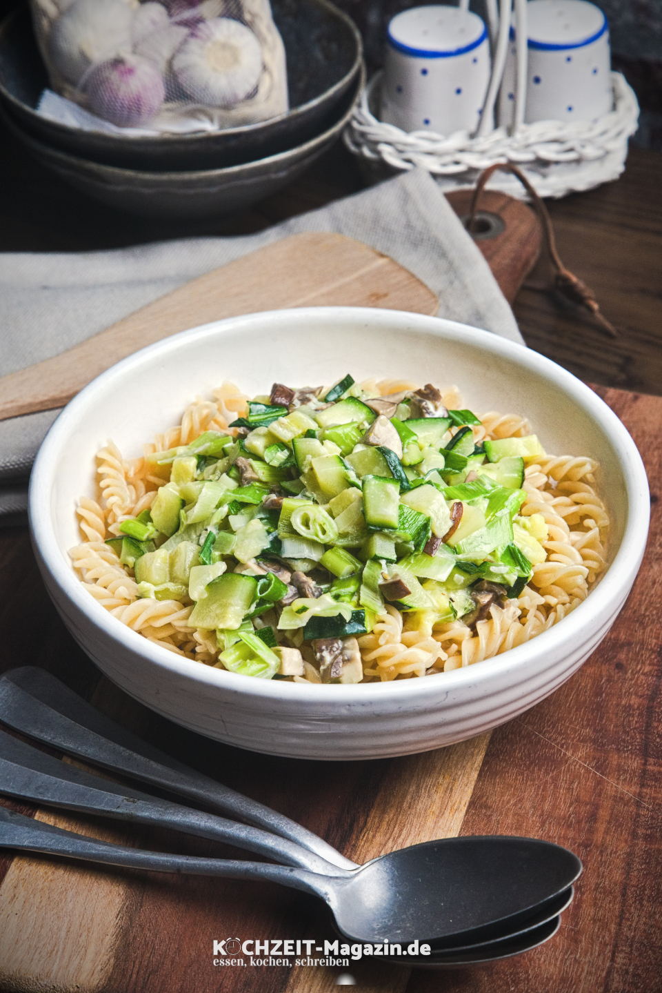Zucchini Pilz Pasta Abbildung 1 Zucchini Pilz Pasta