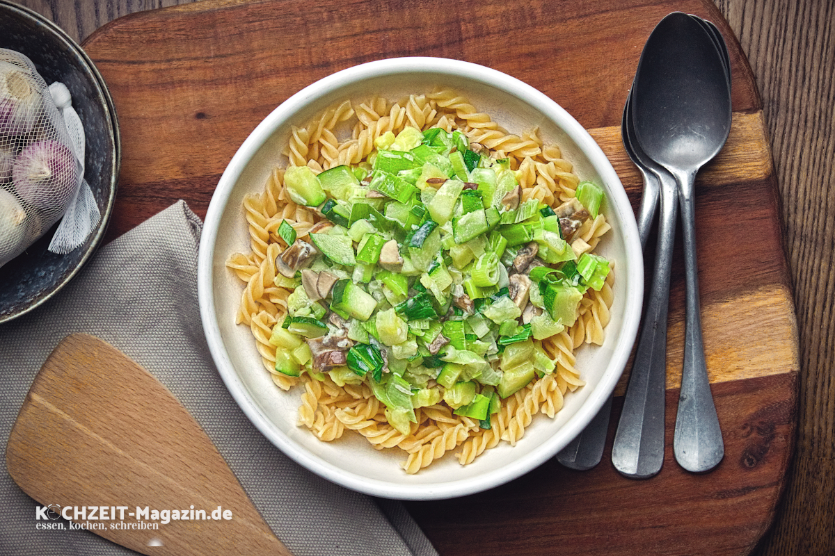 Zucchini Pilz Pasta Rezept