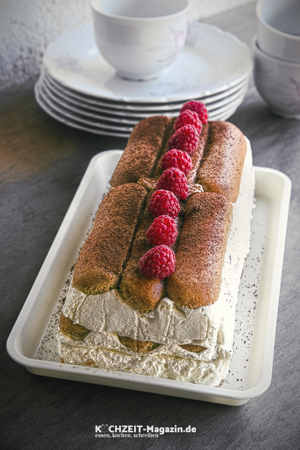 Himbeer Tiramisu ohne Ei