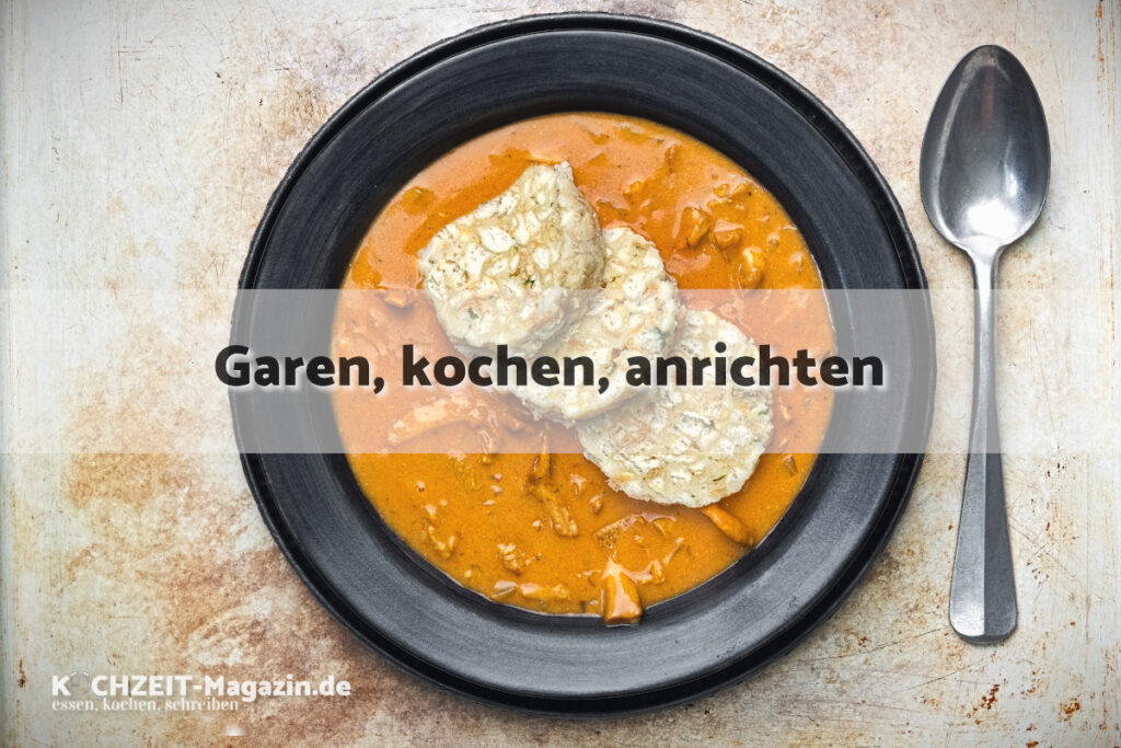Pfifferling Gulasch garen