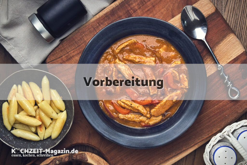Paprika Geschnetzeltes Vorbereitung