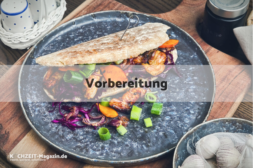 Pita Burger Vorbereitung