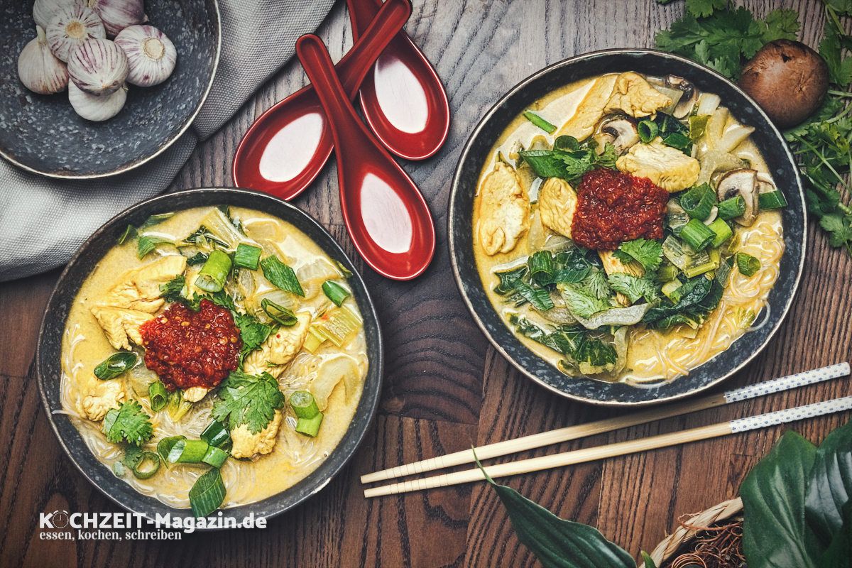 Thai Suppe mit Huhn Rezept