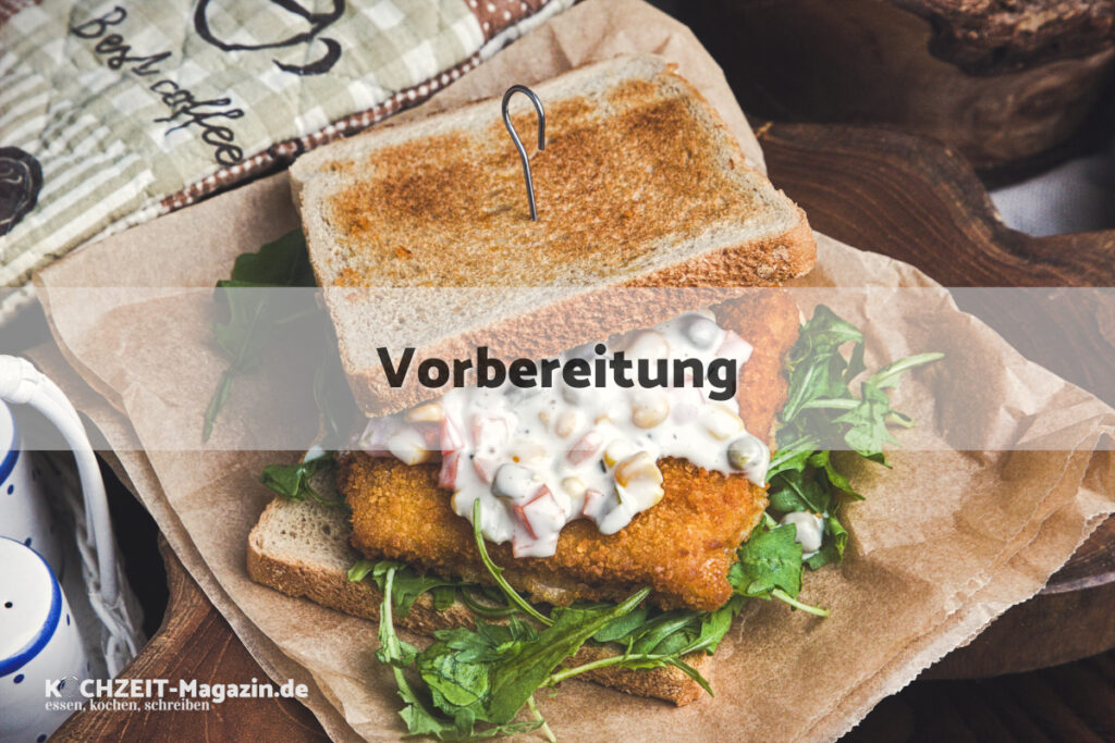Backfisch Toast Vorbereitung