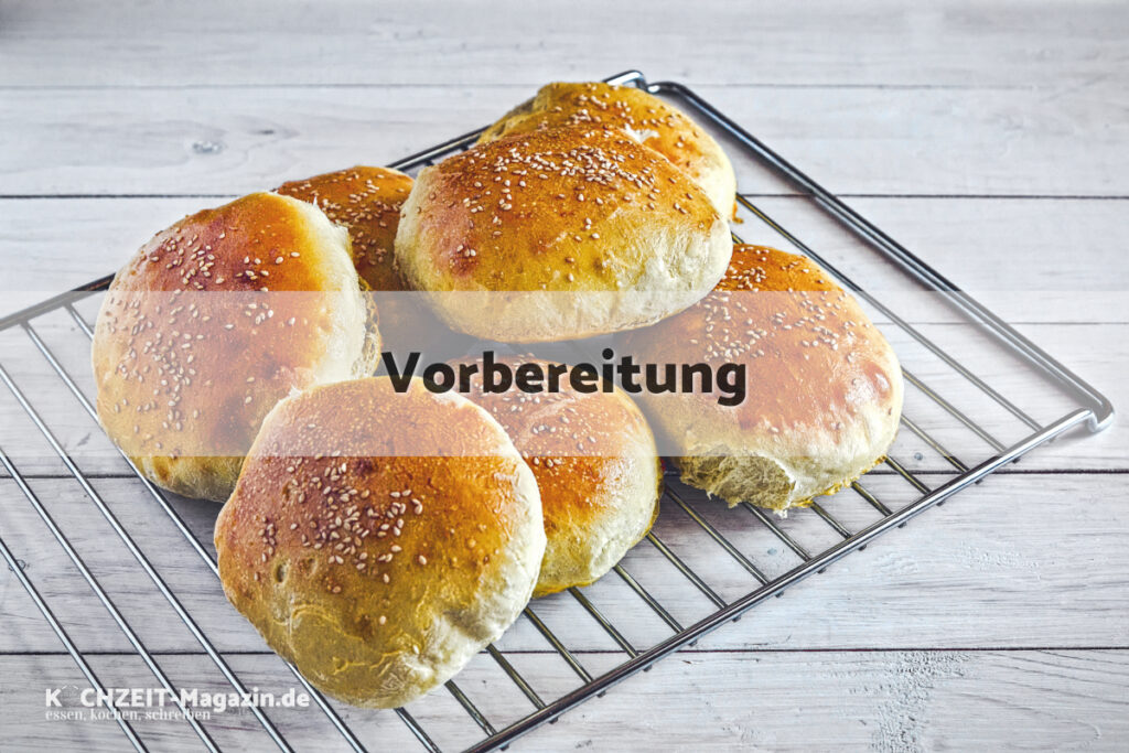 Burger Buns Vorbereitung