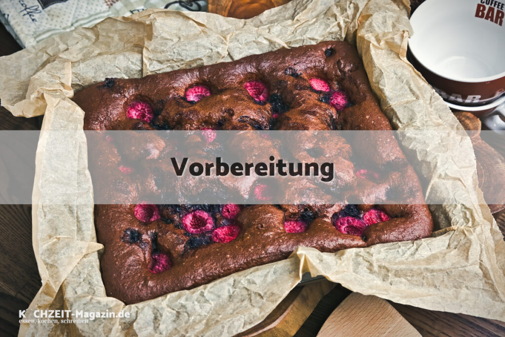 Himbeer Heidebeer Kuchen Vorbereitung