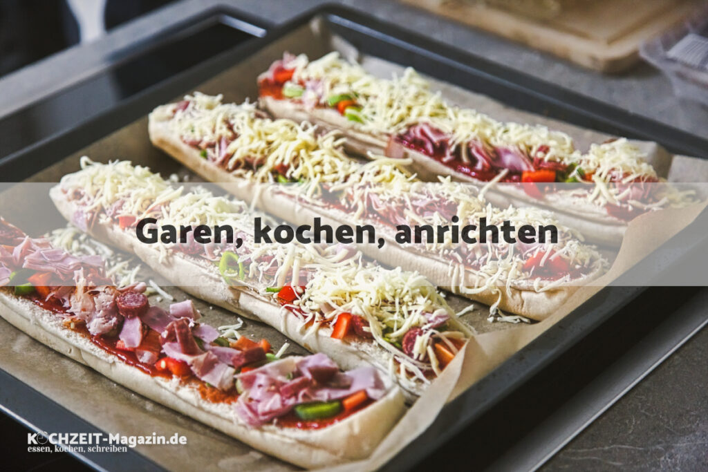Schnelles Pizza Baguette garen