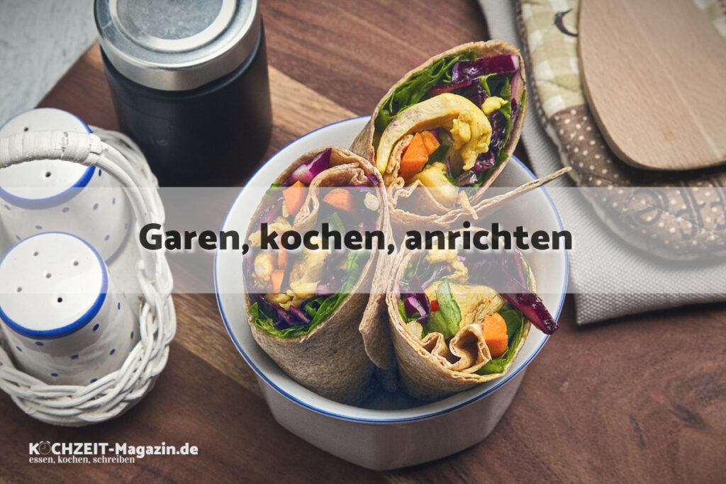 Asia Chicken Wrap garen