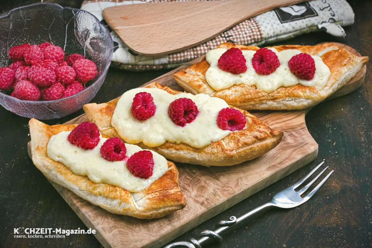 Blätterteig Pudding Taschen Rezept