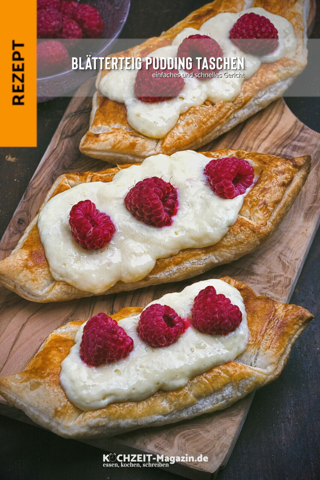 Blätterteig Pudding Taschen