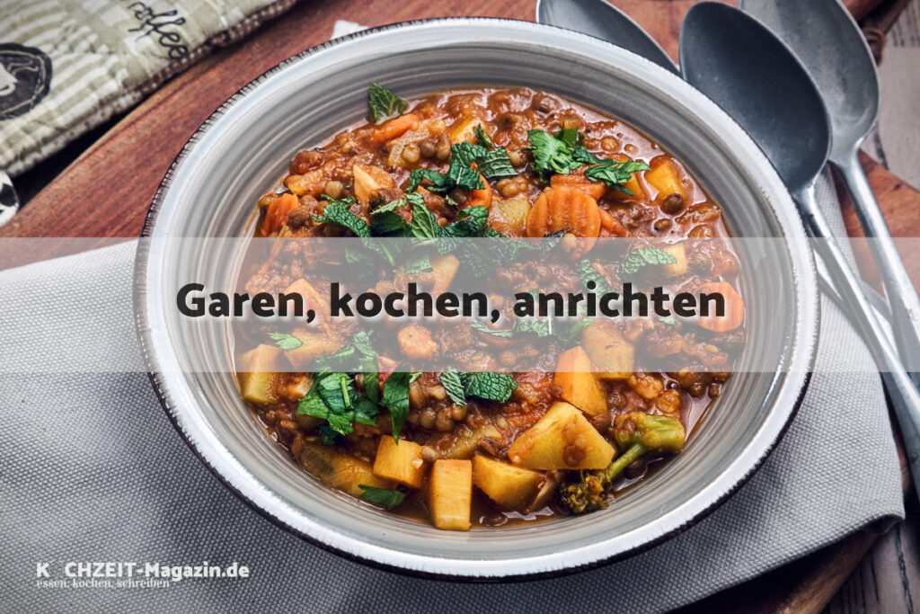 LinseneIntopf mit Kaki garen