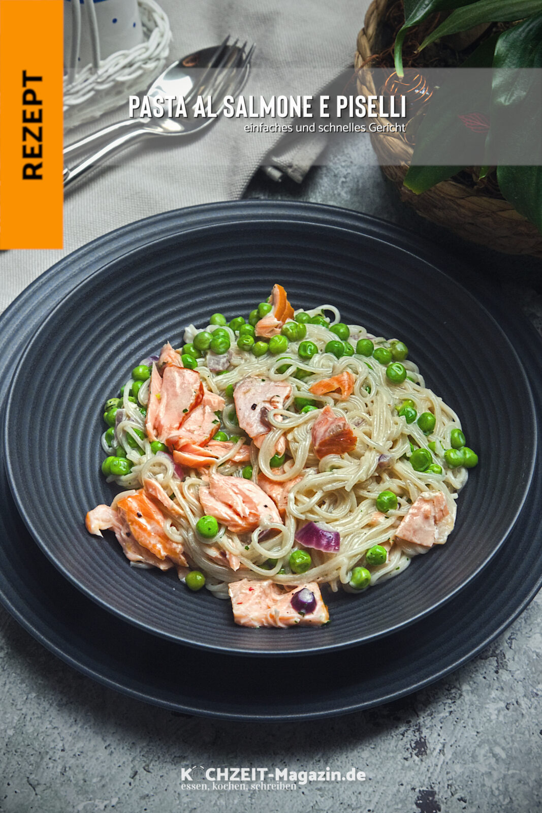 Pasta al Salmone e Piselli