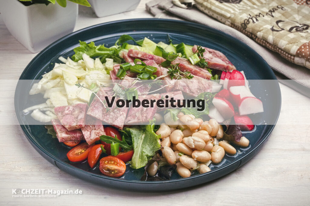 Bauernsalat Vorbereitung