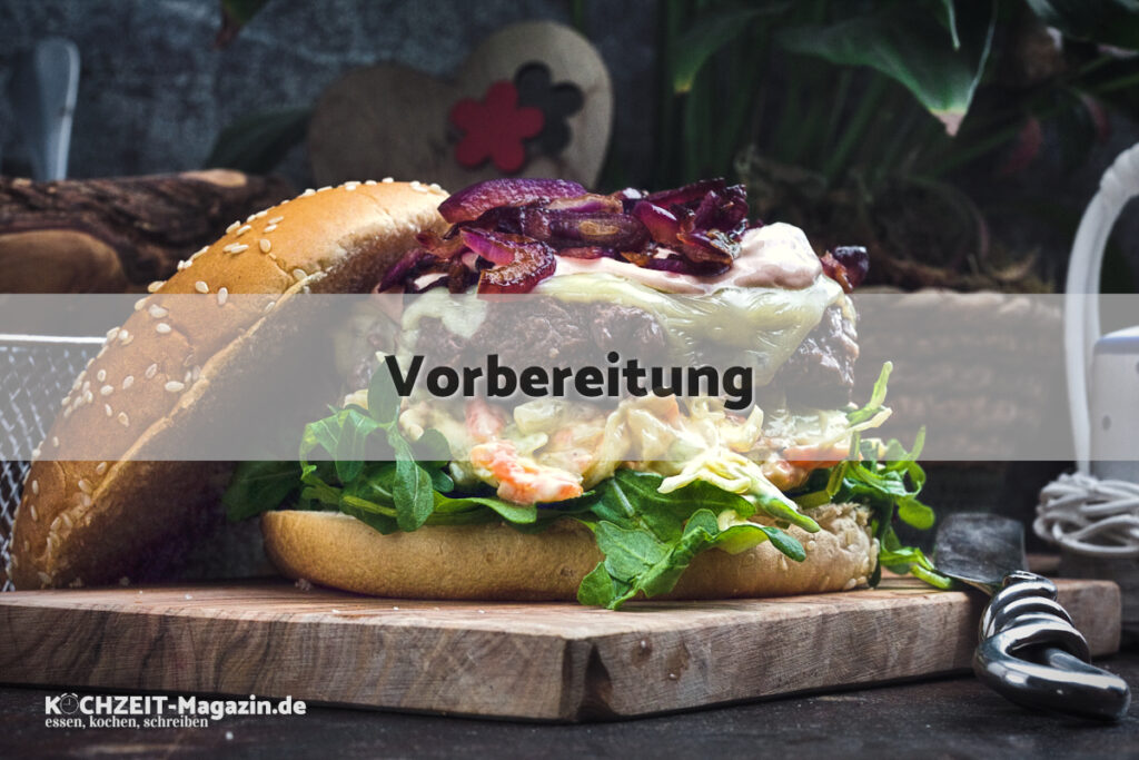 Burger Rocket & Roast Vorbereitung
