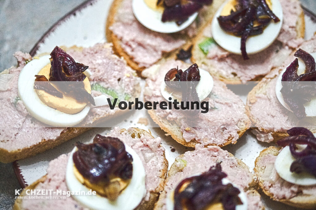 Wurstaufstrich Brötchen Vorbereitung