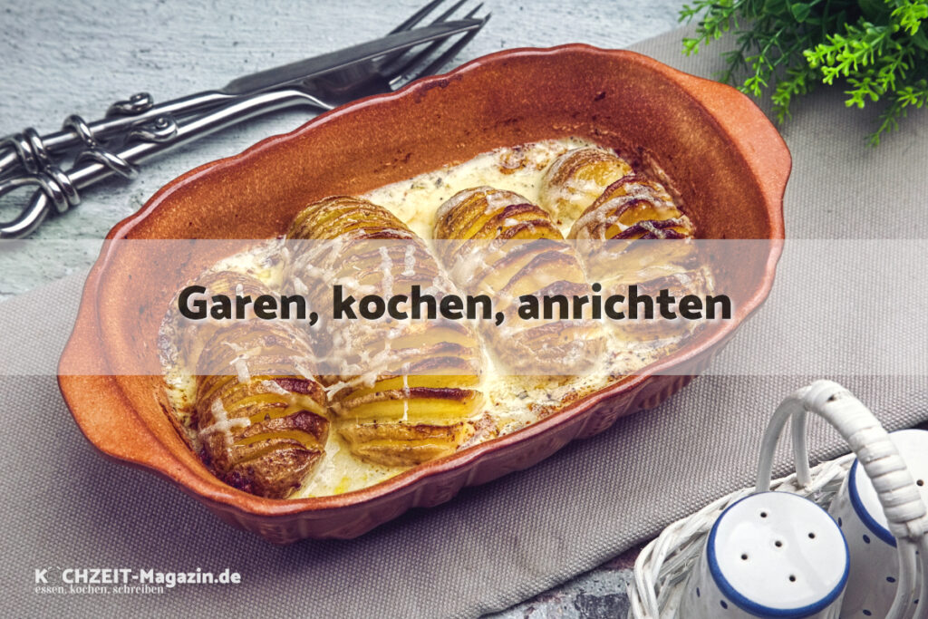 Hasselback Kartoffeln Savoyard Art garen