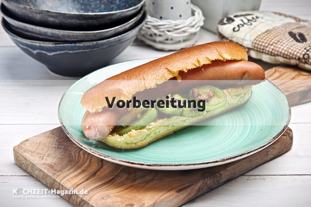 Hot Dog Paprika Vorbereitung