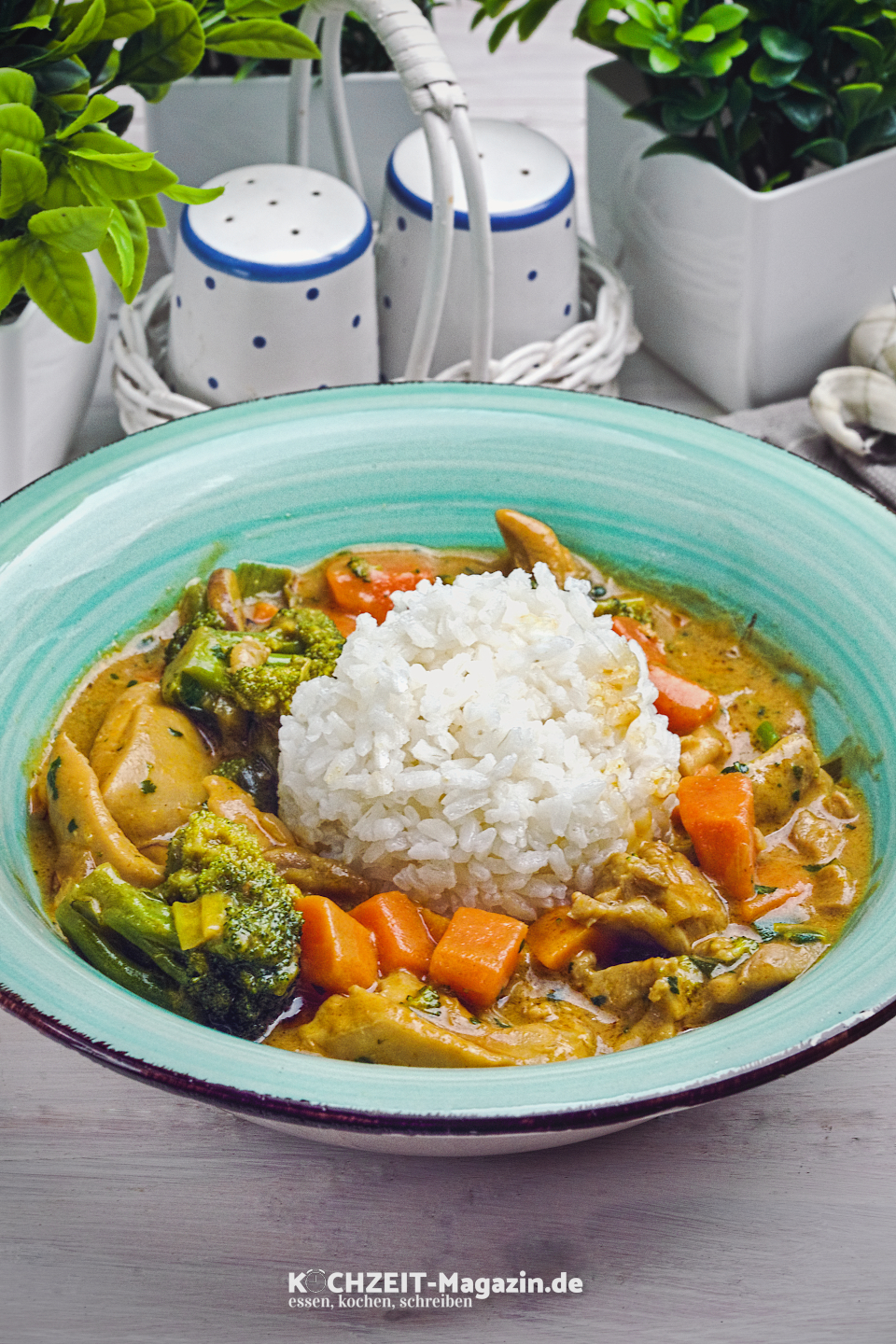 Hühnercurry mit Kokos und viel Gemüse