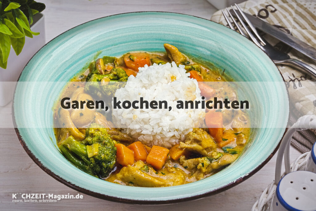 Hühnercurry garen