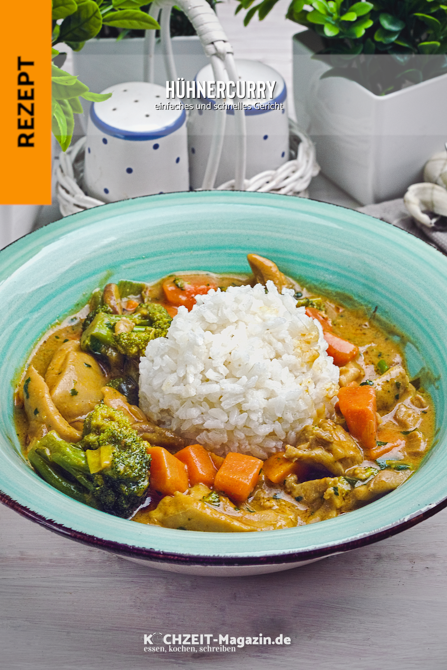 Hühnercurry mit Kokos und viel Gemüse