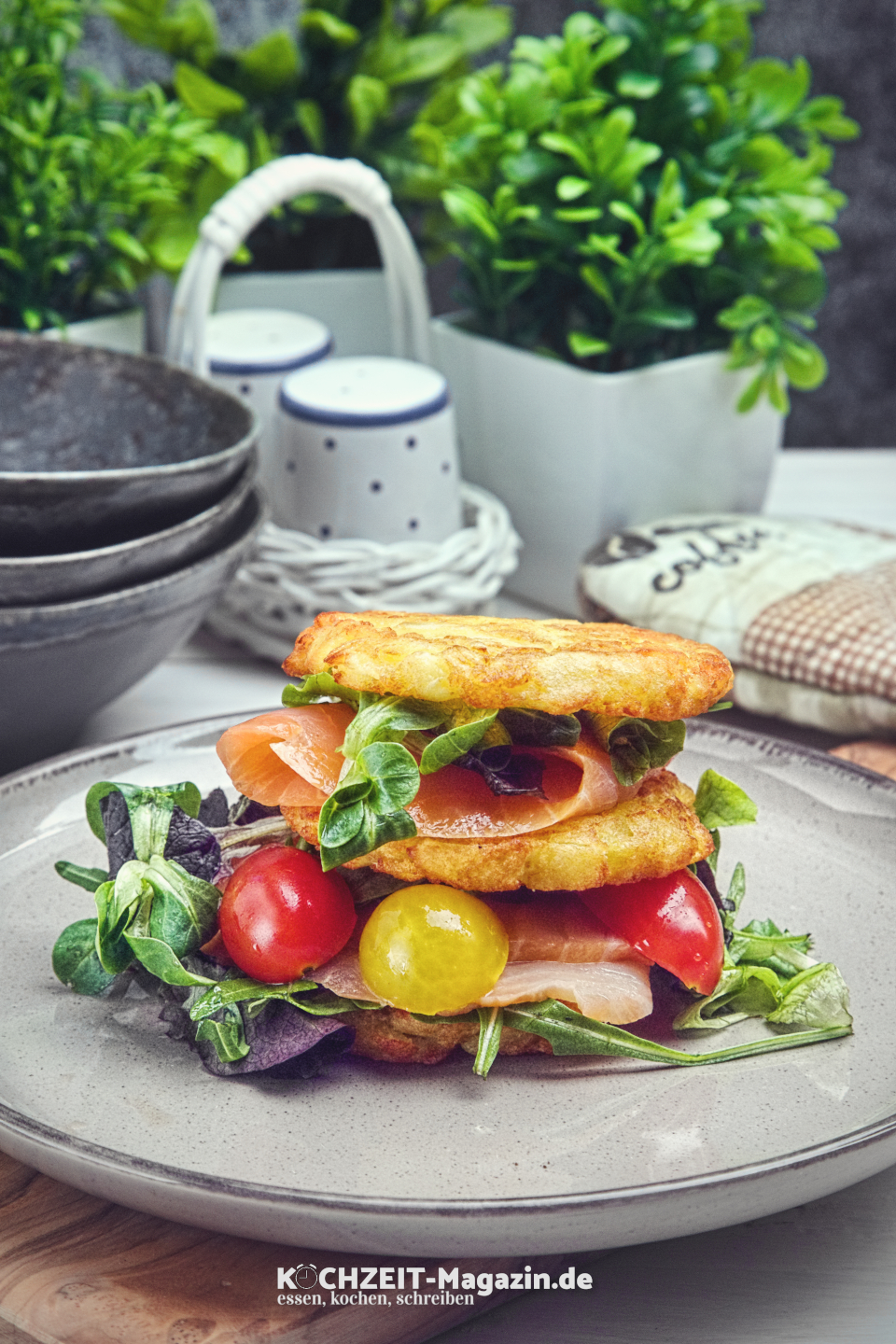 Lachsburger mit Rösti Abbildung 1 Lachsburger mit Rösti
