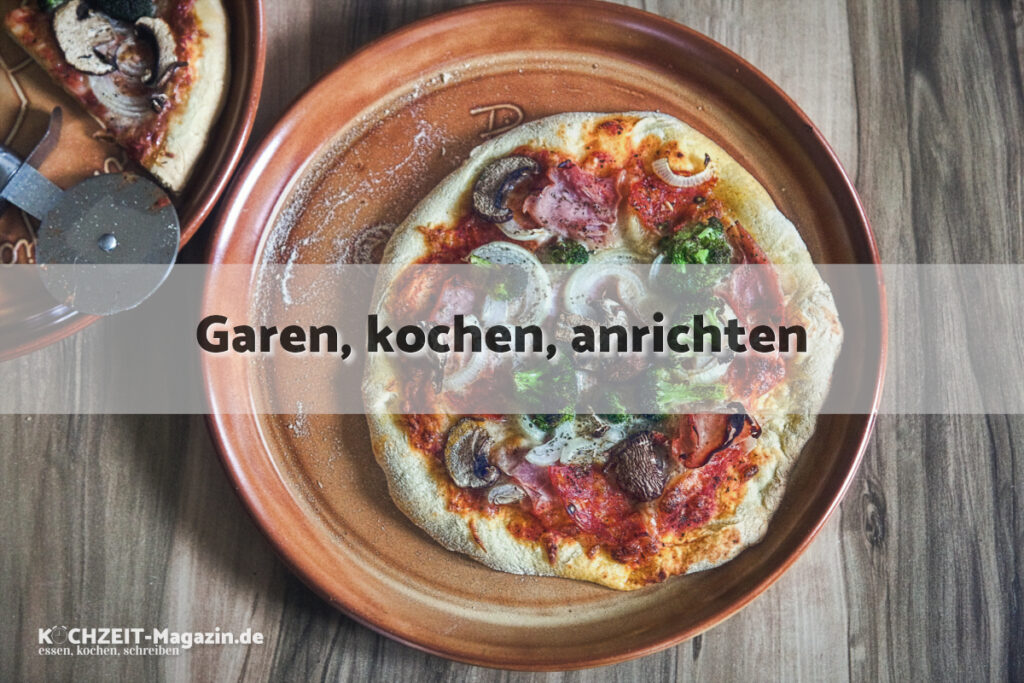 Salami Schinken Pizza garen