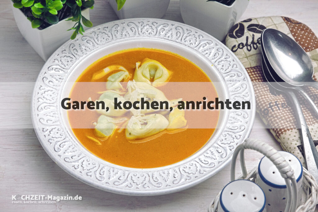 Tortellini Kürbiscreme garen