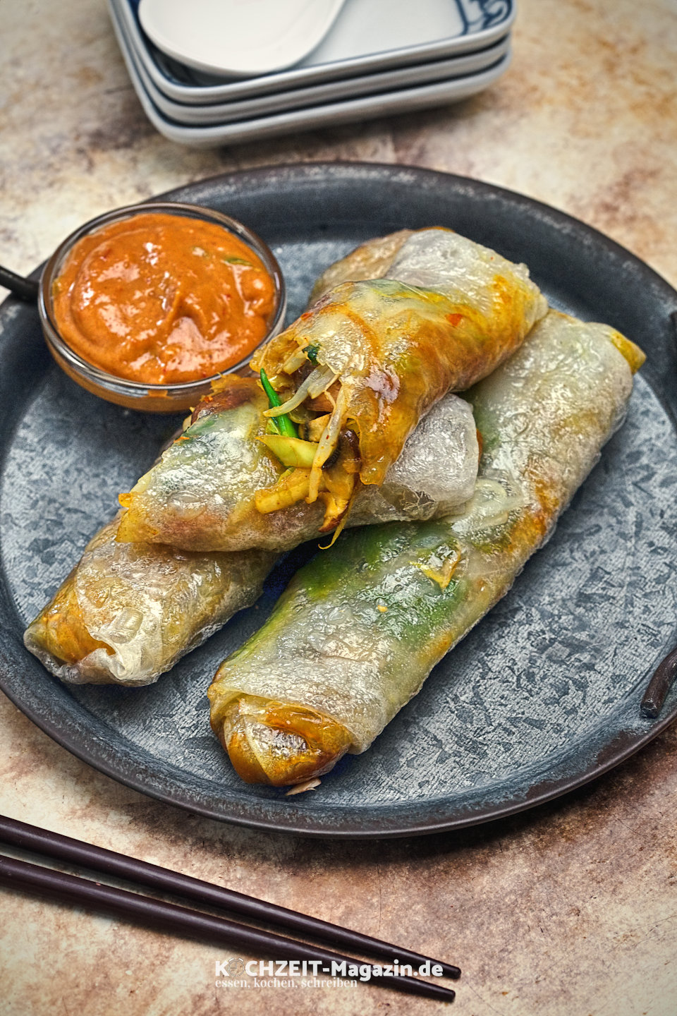 Asiatische Frühlingsrollen Abbildung 1 Asiatische Frühlingsrollen aus Reispapier