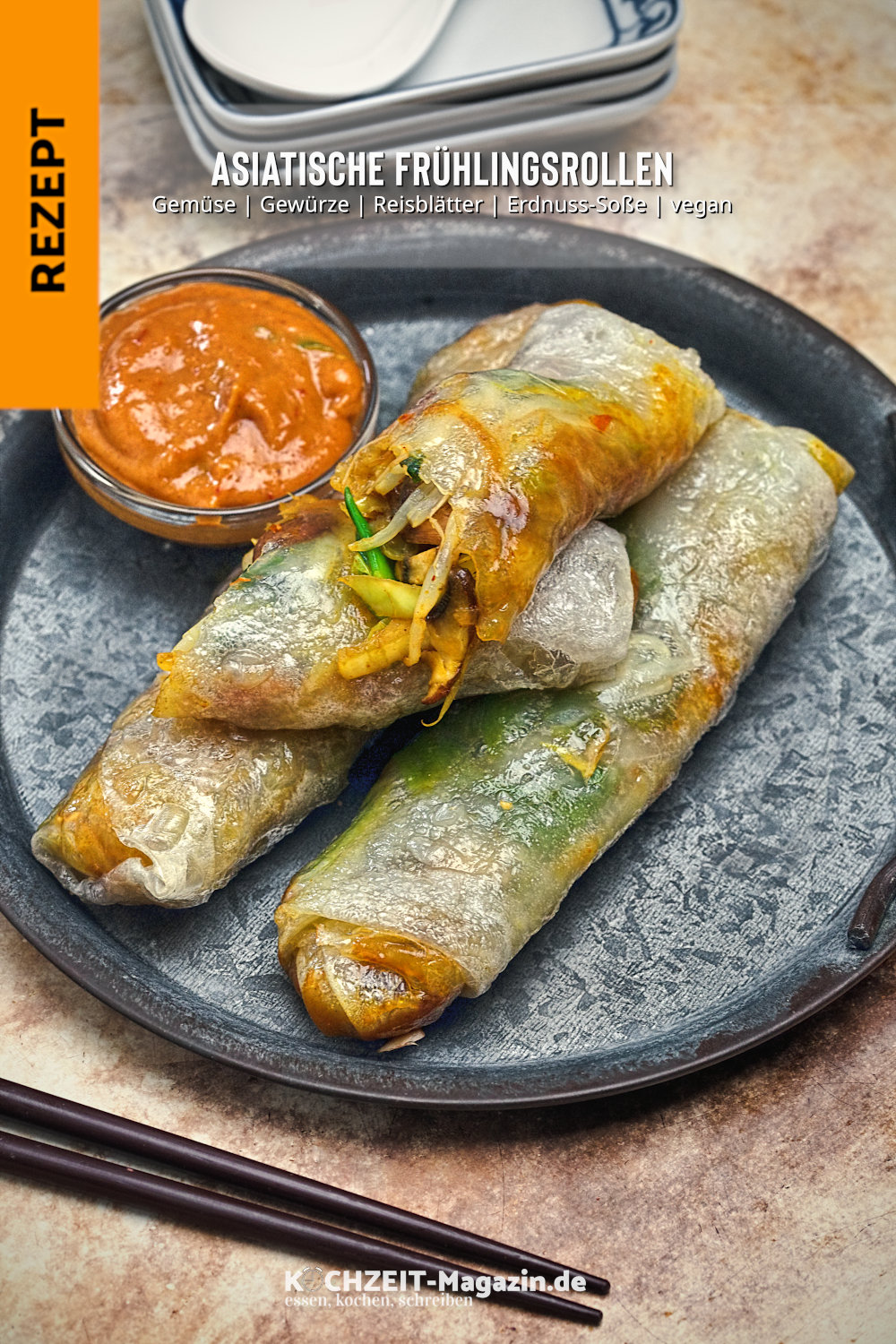 Asiatische Frühlingsrollen Asiatische Frühlingsrollen aus Reispapier