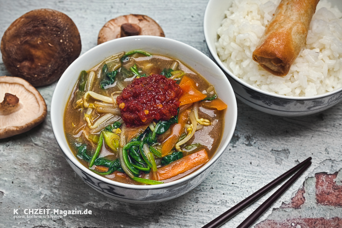 Gemüse Wok mit Reis Rezept