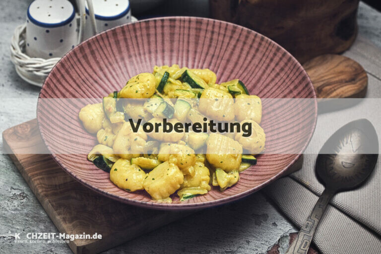 Gnocchi Zucchini Frischkäse Vorbereitung