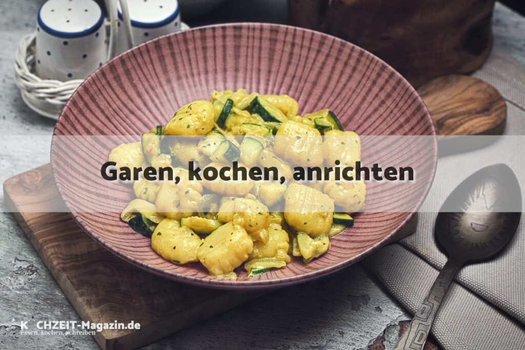 Gnocchi Zucchini Frischkäse garen