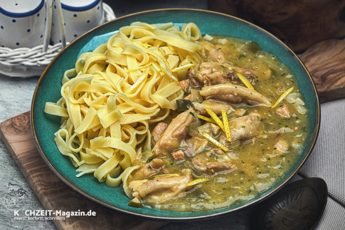 Hühnergeschnetzeltes mit Zitronen Kapern Soße Rezept