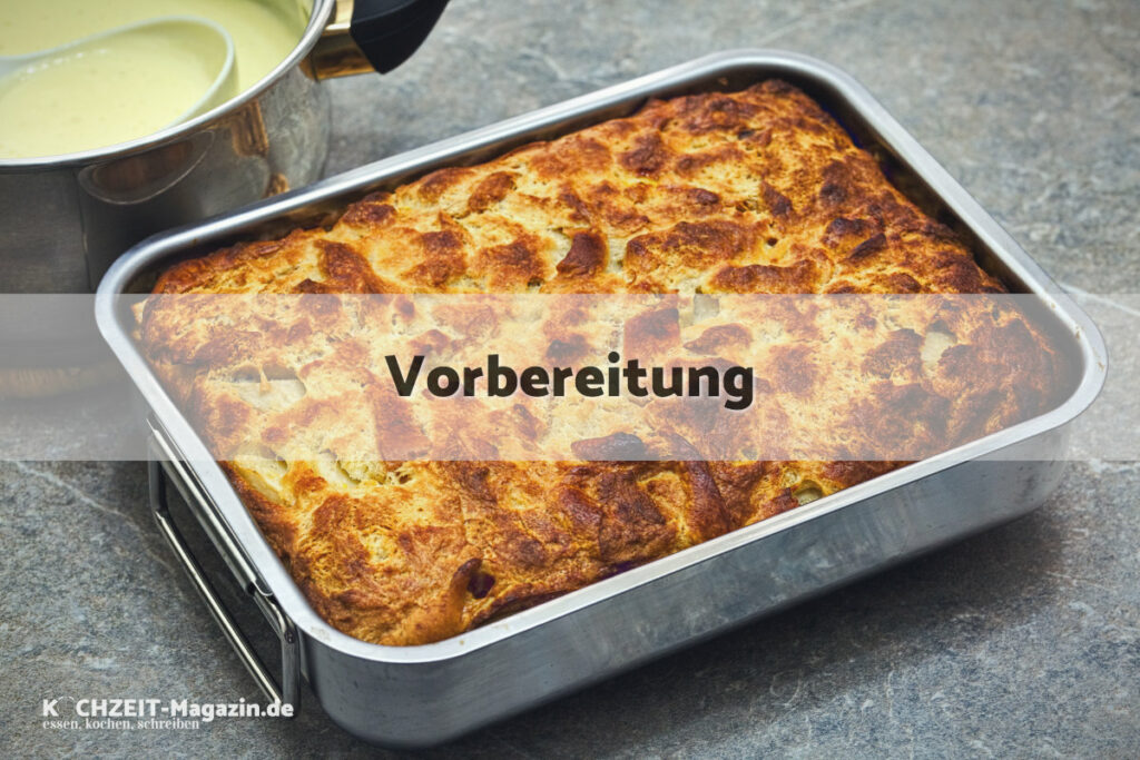 Scheiterhaufen mit Birne Vorbereitung