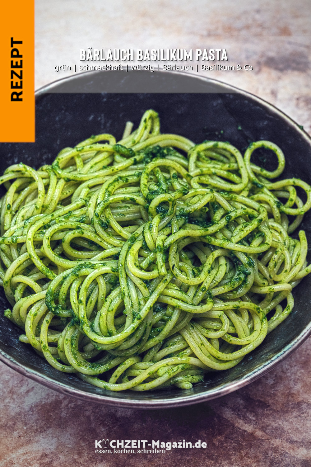 Bärlauch Basilikum Pasta