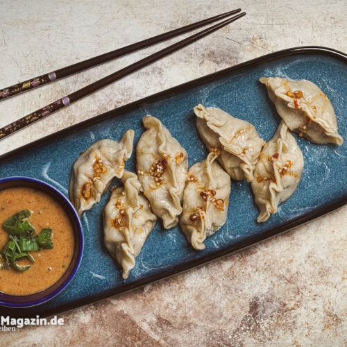 Beef Dumplings mit Erdnuss-Soe, einfach und schmackhaft