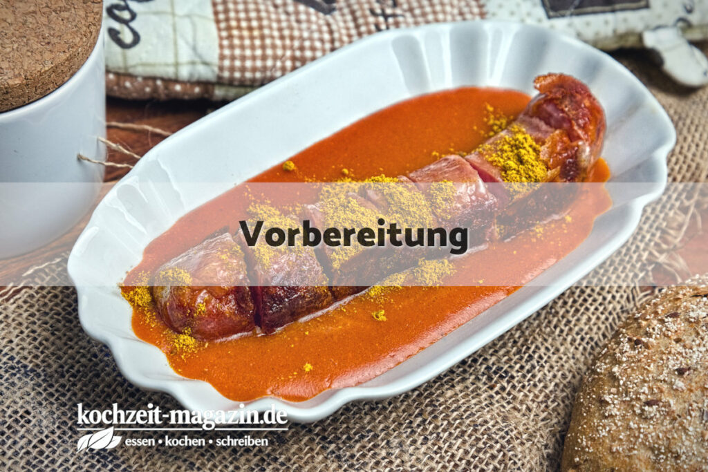 Curry Käsekrainer Vorbereitung