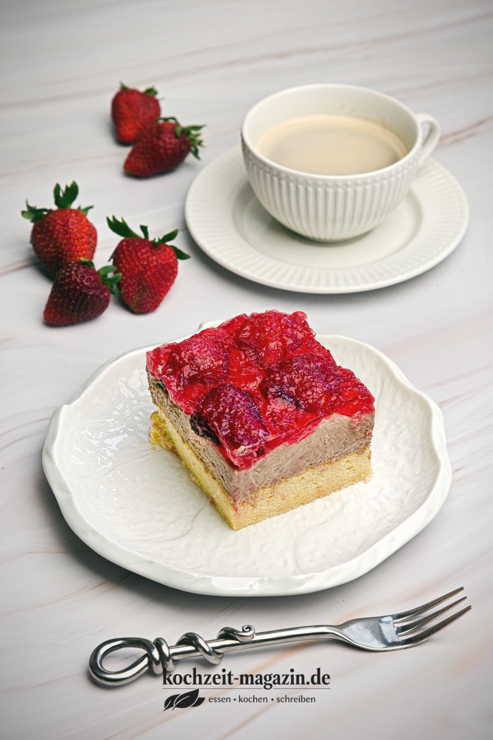 Erdbeerkuchen mit Schokocreme