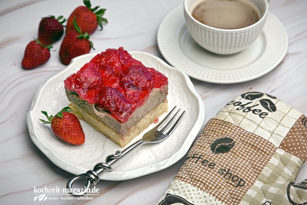 Erbeerkuchen Schokocreme Rezept