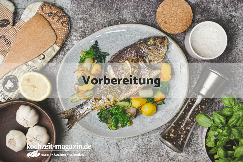 Goldbrasse Kürbiskernpesto Vorbereitung